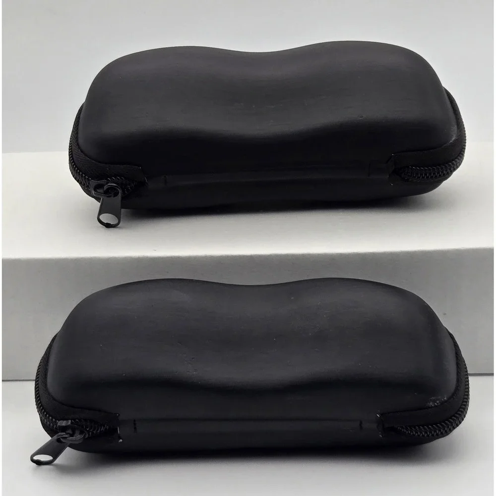 Vogue Logo Black Eye Glass Cases Zipper Clam Shell Sunglasses Glasses Case Set 2